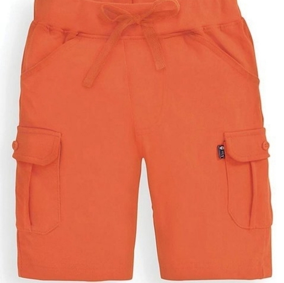 JoJo Maman Bebe Rusty Orange Jersey Cargo Style Pull On Shorts 100% Cotton - Picture 3 of 7